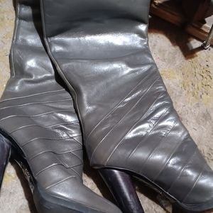 Leather Italian boots with heels 19inch
